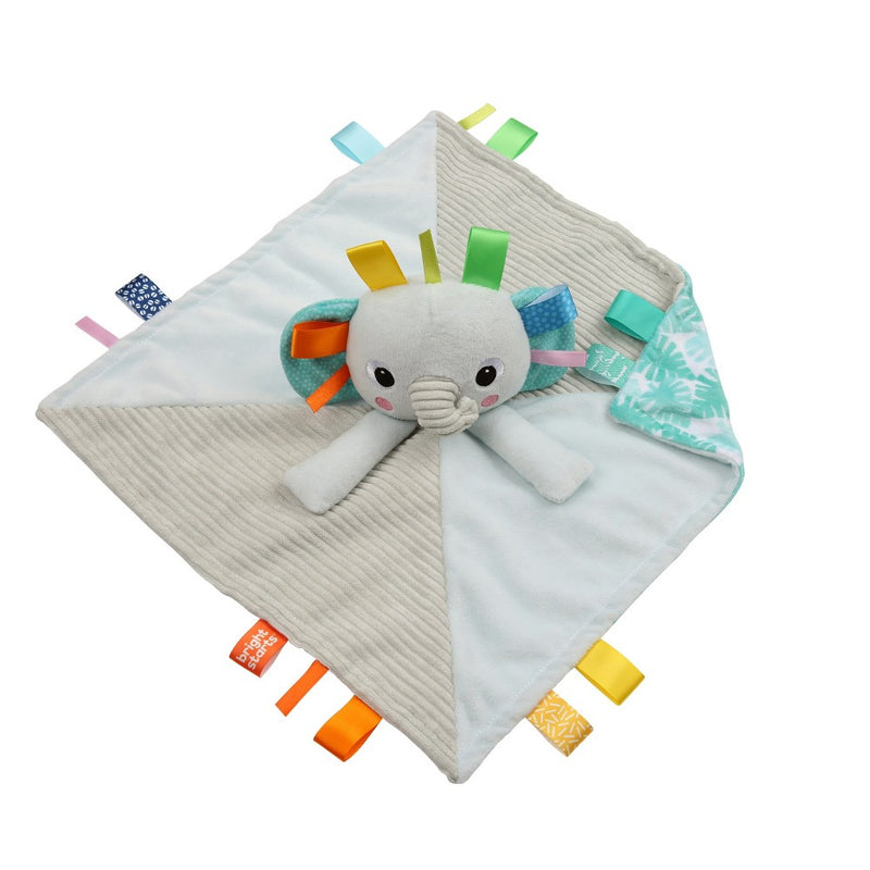 Bright Starts Cuddle 'n Tags 2-sided Lovie - Elephant