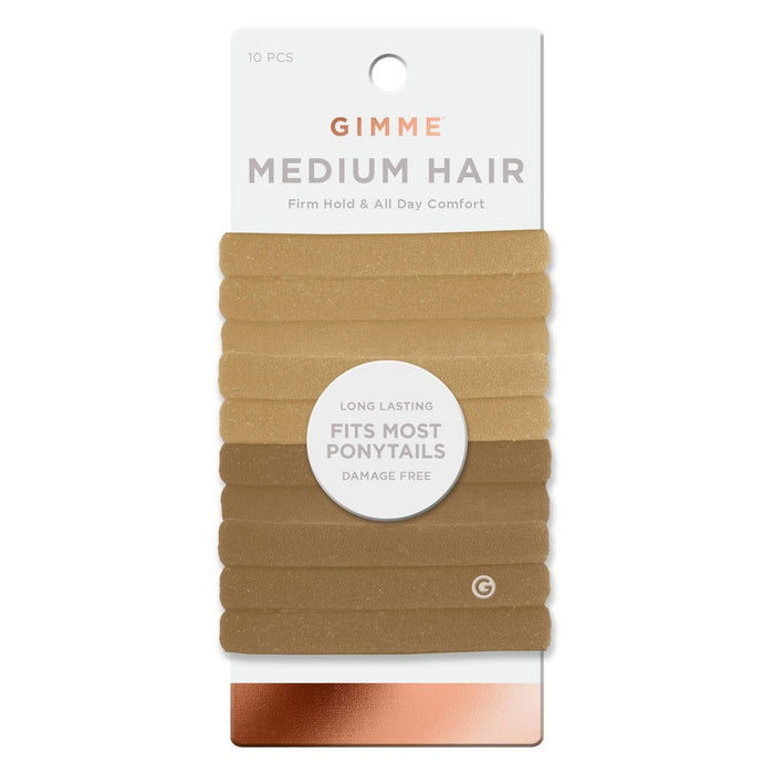 Gimme Beauty Medium Hair Elastics - Blonde - 10ct