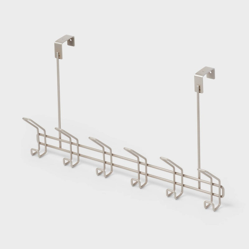 6 Over The Door Hook Silver - Threshold