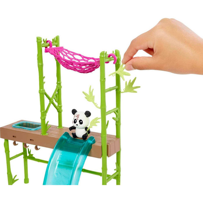 Barbie Panda Care and Rescue Playset with Color-Change and 20+ pc