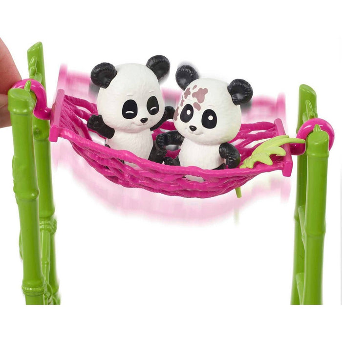 Barbie Panda Care and Rescue Playset with Color-Change and 20+ pc