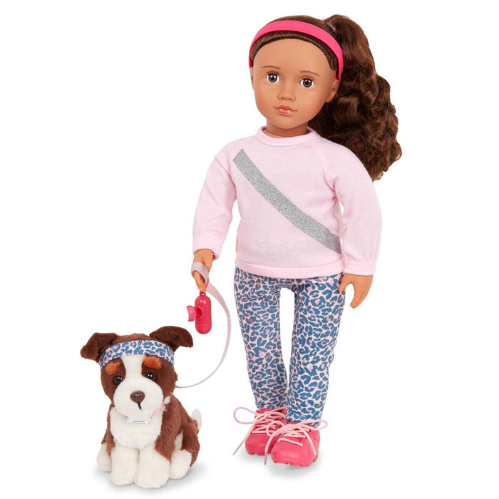 Our Generation Natalia & Nillie 18" Doll & Pet Training Set