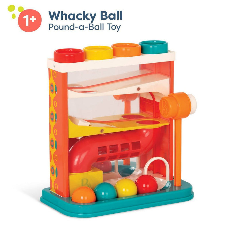 B. toys - Pound-a-Ball Toy - Whacky Ball - Turquoise