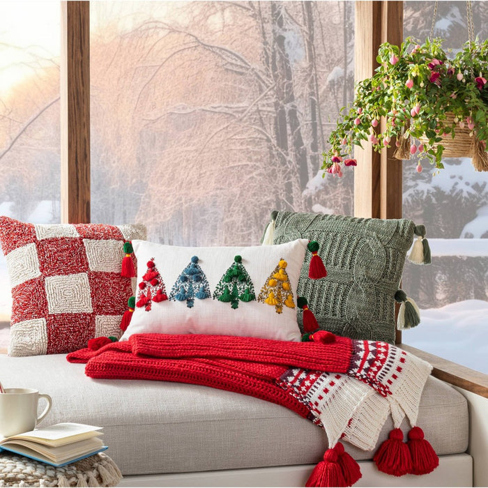 50"x60" Sweater Knit Throw Blanket Red - Opalhouse designed with Jungalow