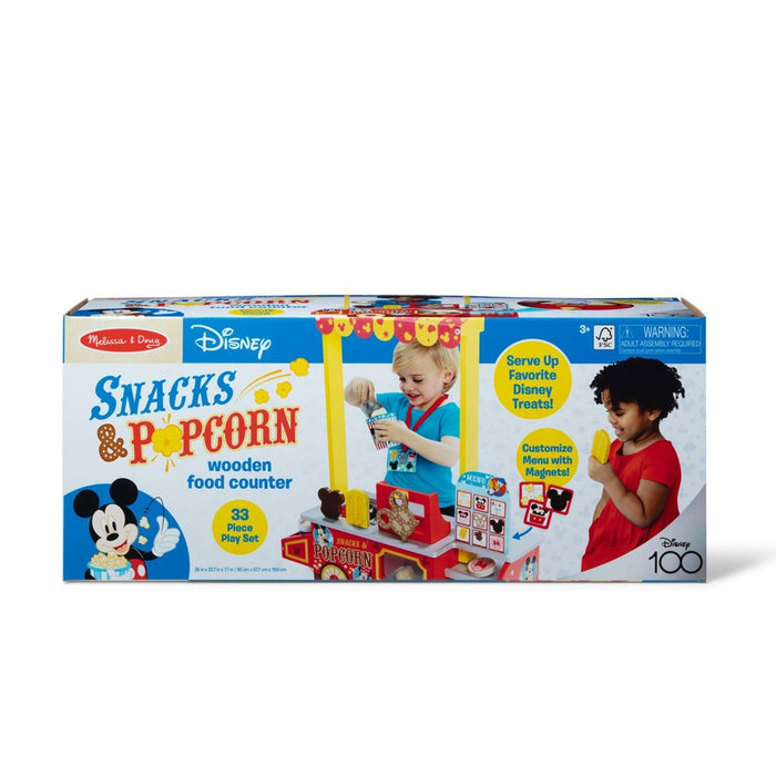 Melissa & Doug Disney Snacks & Popcorn Wooden Pretend Play Food Counter - 33pc (LOCAL PICKUP ONLY)