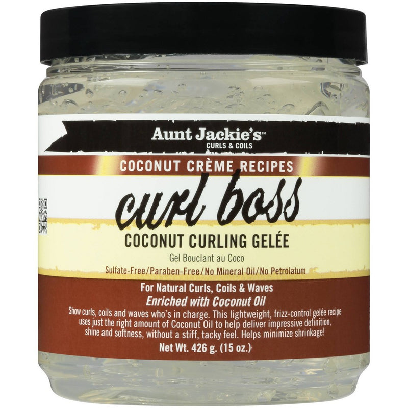 Aunt Jackie's Coconut Creme Recipes Curl Boss Coconut Curling Gelee - 15oz