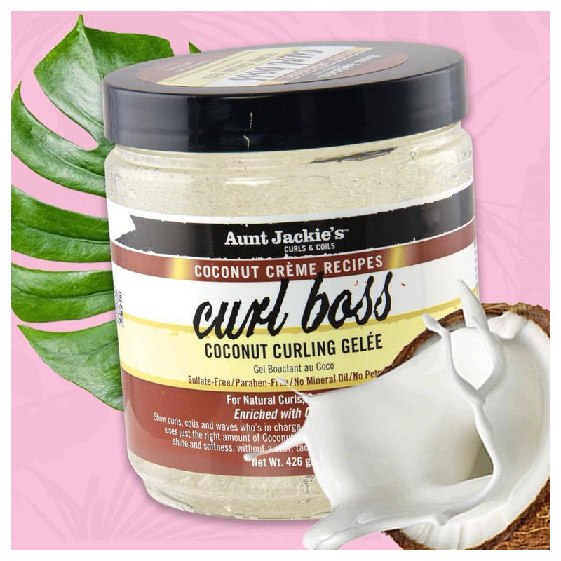 Aunt Jackie's Coconut Creme Recipes Curl Boss Coconut Curling Gelee - 15oz