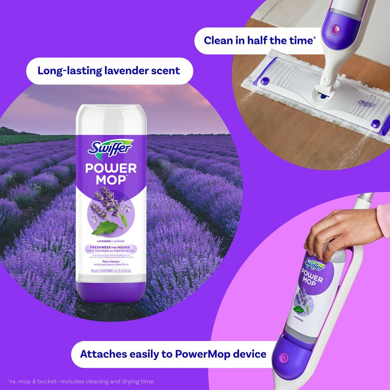 Swiffer Lavender Power Mop Floor Cleaning Solution - 25.3 fl oz/1ct
