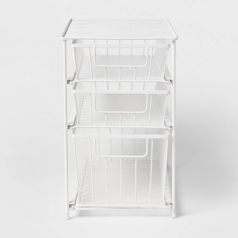 3 Tier Drawer Organizer Matte White - Brightroom