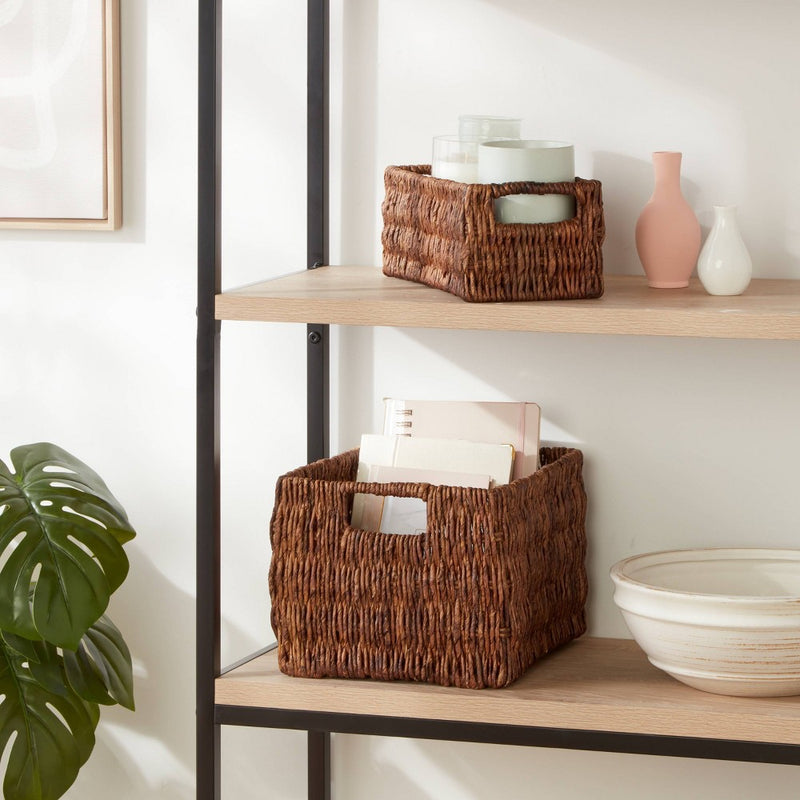 Small Woven Banana Bark Crate - Brightroom