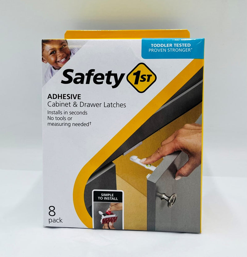 Safety 1st Adhesive Cabinet Latch For Childproofing - 8pk