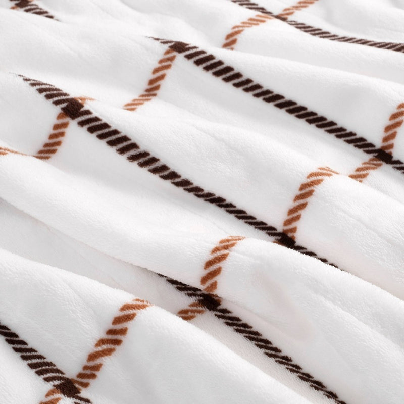 50"x60" Cozy Heated Throw Blanket Camel Window Pane - Brookstone