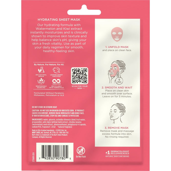 Burt's Bees Hydrating Sheet Mask Watermelon - 1ct