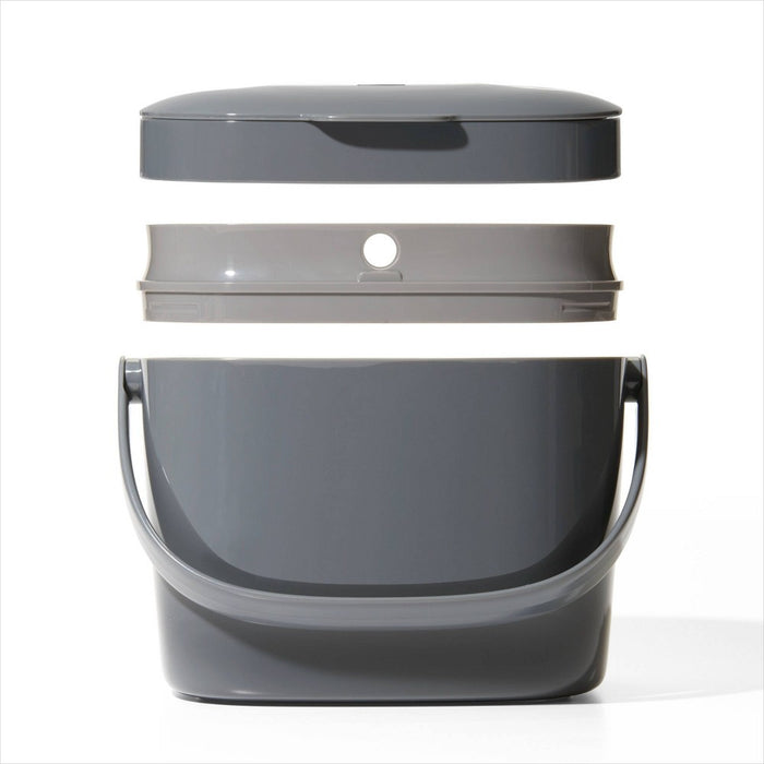 OXO 1.75g Plastic Easy Clean Compost Bin Gray