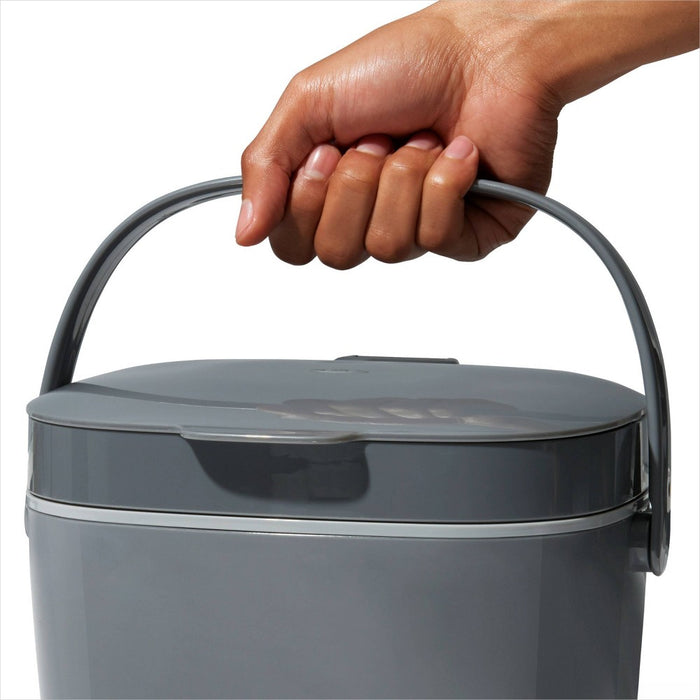 OXO 1.75g Plastic Easy Clean Compost Bin Gray