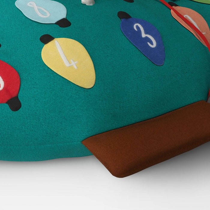 22"x16.5" Christmas Tree Countdown Calendar Novelty Throw Pillow Green - Wondershop