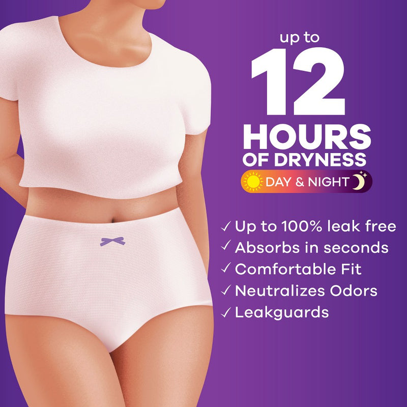 Always Discreet Adult Postpartum Incontinence Underwear for Women - Maximum Protection - S/M - 42ct