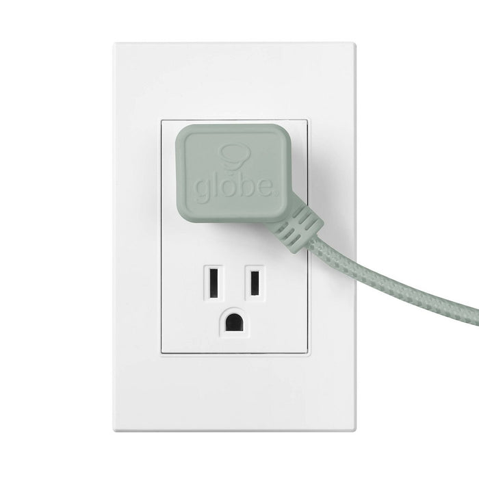 Globe Electric 9' 3 Outlet Extension Cord Sage Green