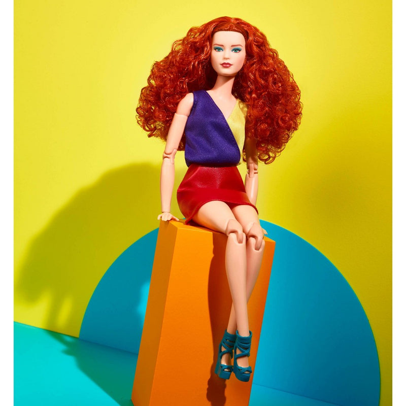 Barbie Looks Doll with Red Hair and Red Skirt