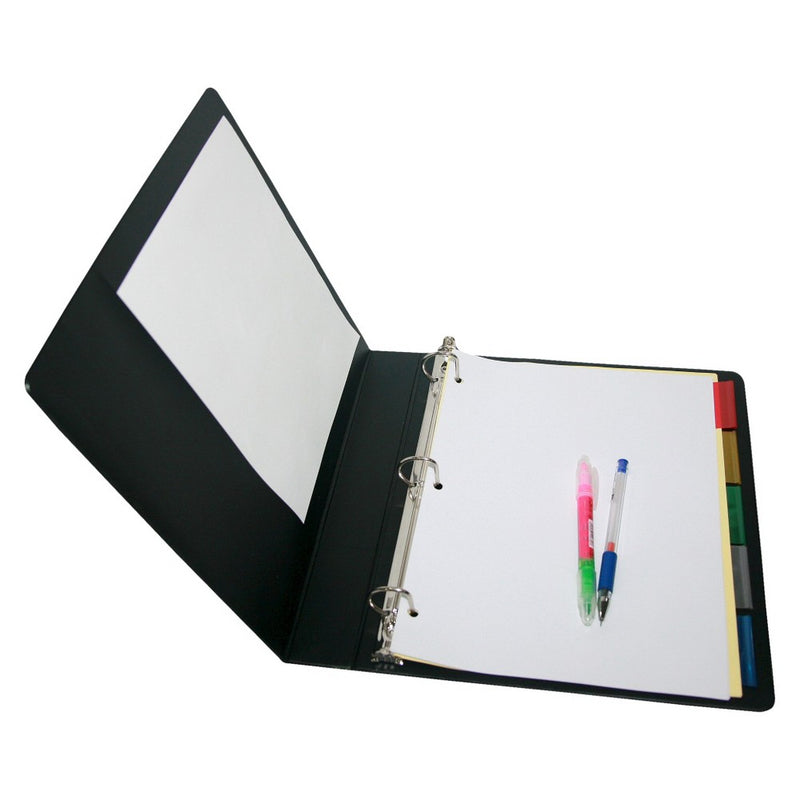 1" 3 Ring Binder Clear View Black (Compare to Avery Durable) up & up