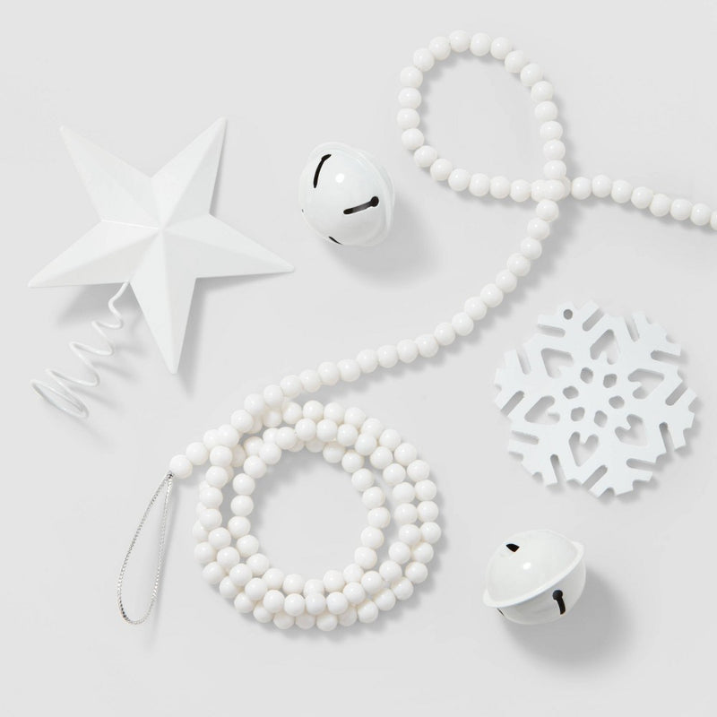 10ct Christmas Tree Ornament Set White - Wondershop