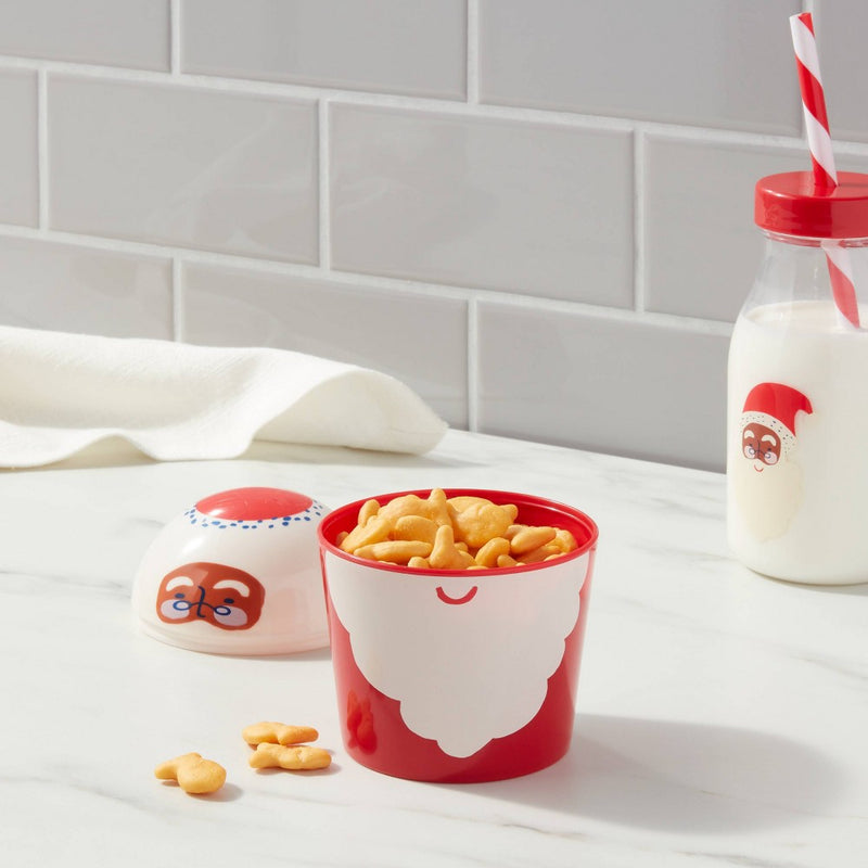 10oz Plastic Santa Snack Cup - Wondershop