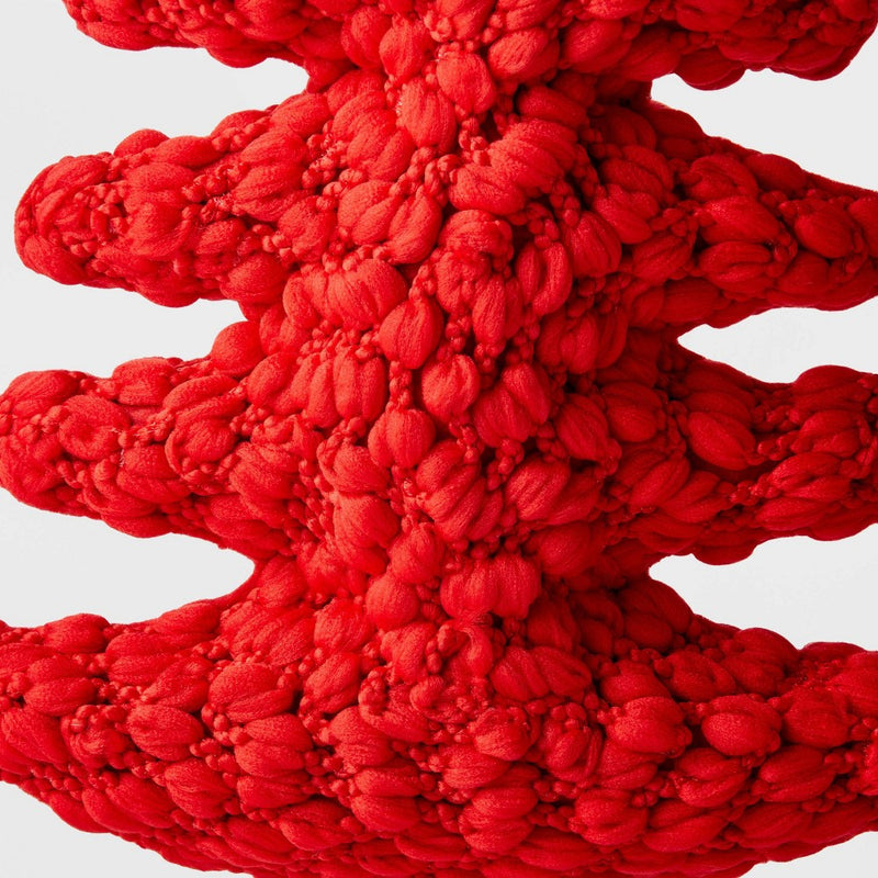 13.25" Thick Knit Tabletop Christmas Tree Figurine Red - Wondershop