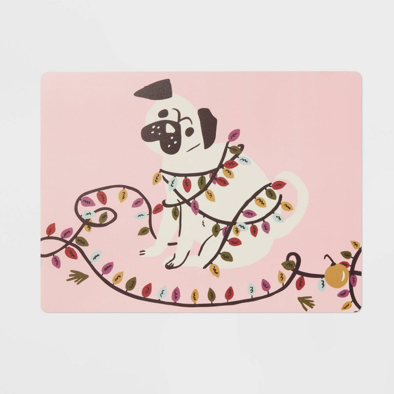 Plastic Wipeable Pug Placemat - Wondershop
