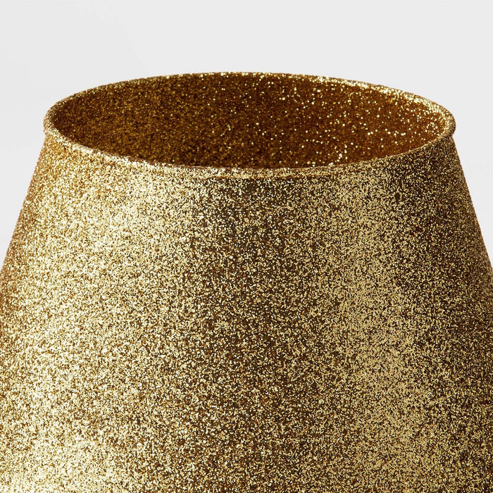 4.5" Metal Mini Christmas Tree Collar Gold Glitter - Wondershop