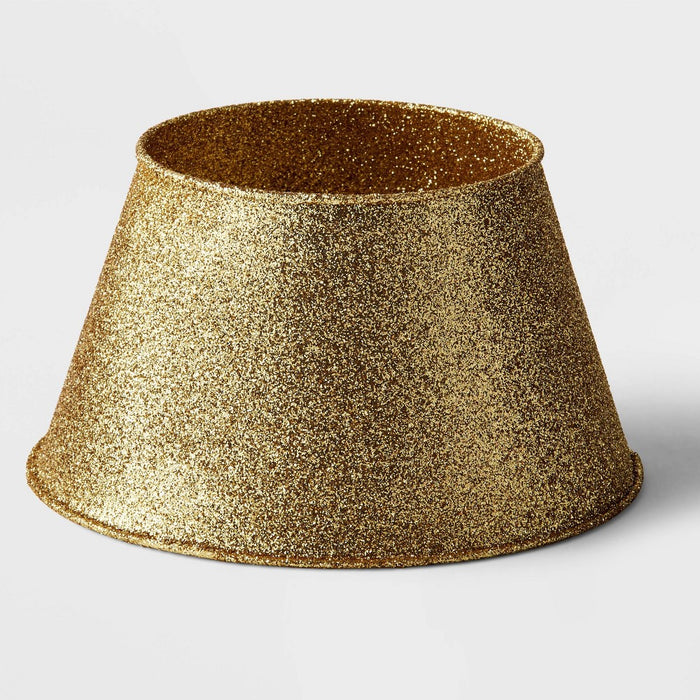 4.5" Metal Mini Christmas Tree Collar Gold Glitter - Wondershop