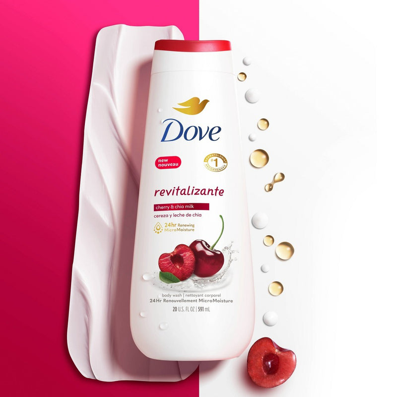 Dove Beauty Revitalizante Body Wash - Cherry & Chia Milk - 20 fl oz