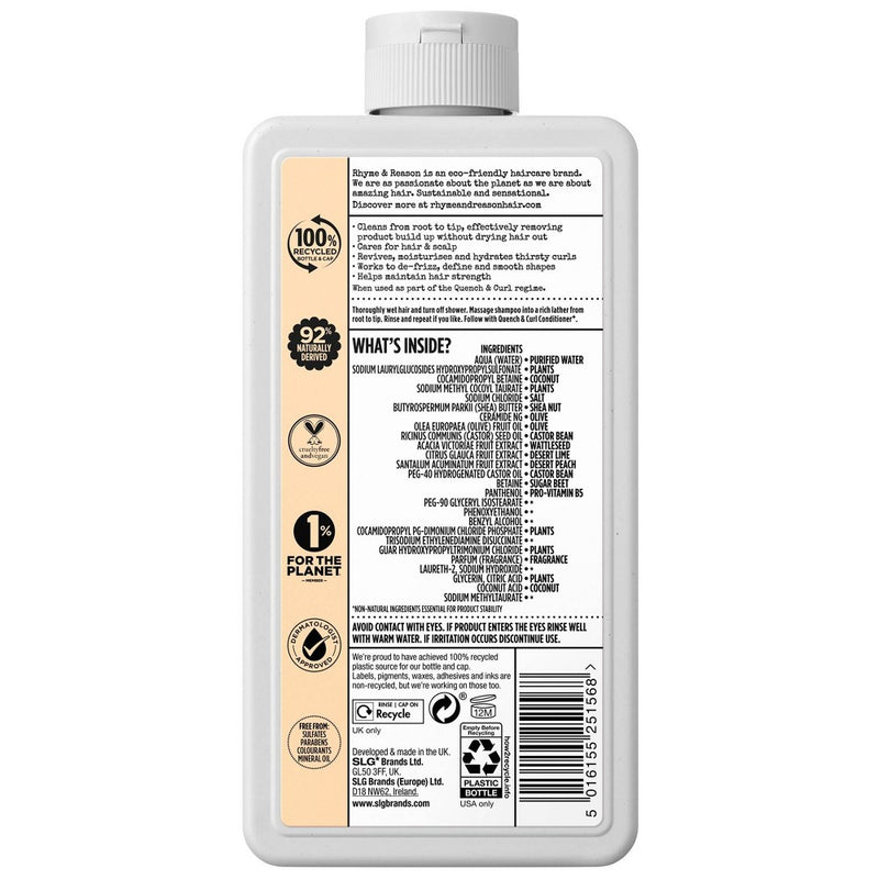 Rhyme & Reason Quench & Curl Shampoo - 12 fl oz