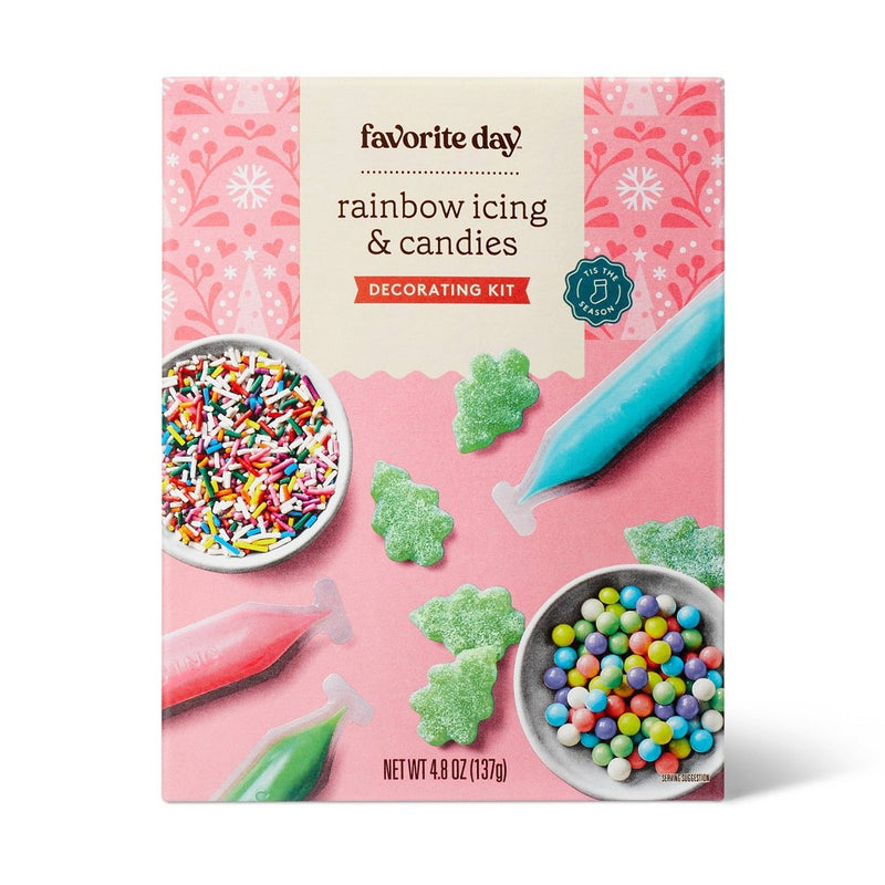 Holiday Rainbow Icing & Candies Decorating Kit - 5oz - Favorite Day