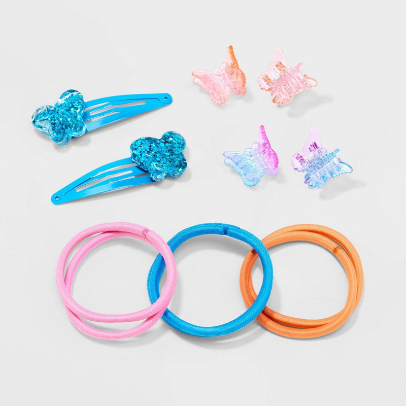 Girls' 12pk Butterfly Themed Hair Accessory Set - Cat & Jack