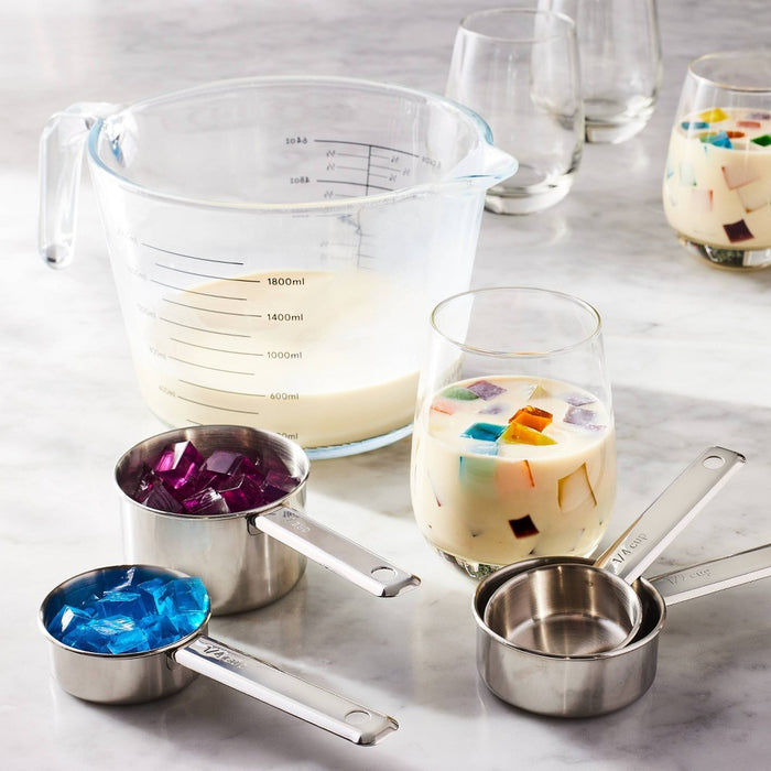 4pc Stainless Steel Measuring Cups Silver - Figmint
