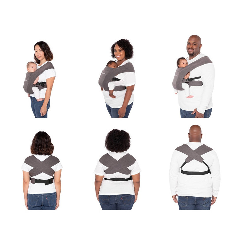 Ergobaby Embrace Cozy Knit Newborn Carrier for Babies - Heather Gray