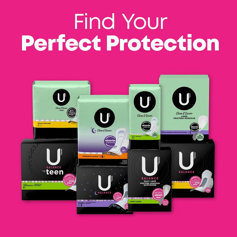 U by Kotex Balance Ultra Thin Regular Pads with Wings - Unscented - 36ct