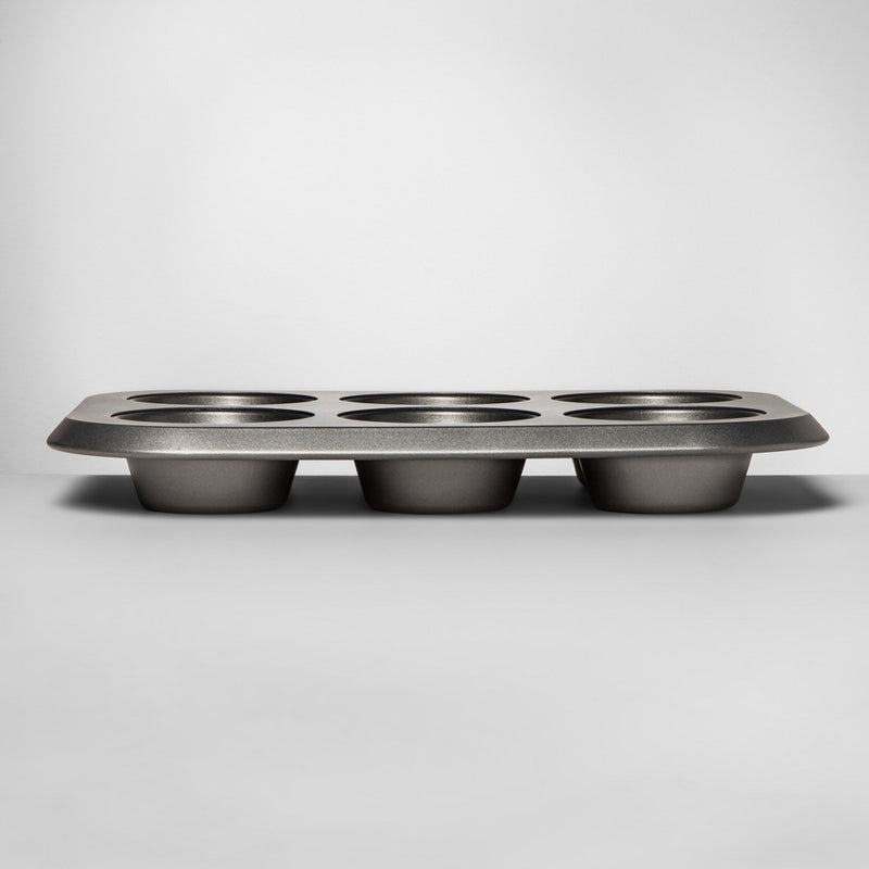6 Cup Jumbo Muffin Tin Warp Resistant Textured Steel - Made By Design