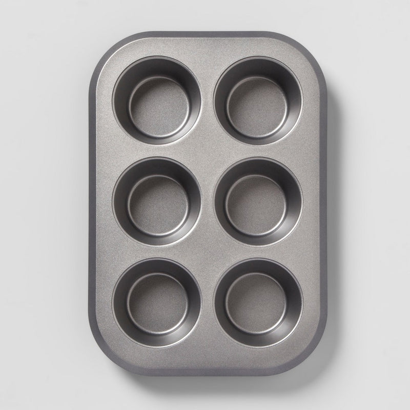 6 Cup Jumbo Muffin Tin Warp Resistant Textured Steel - Made By Design