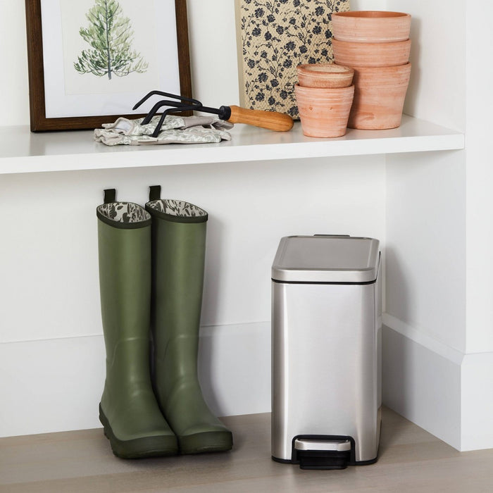 10L Stainless Slim Step Trash Can - Brightroom