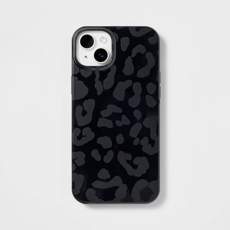 Apple iPhone 14 Plus Case with MagSafe - heyday Black Leopard Print