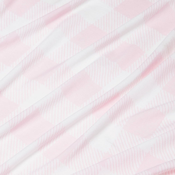 Polyester Rayon Jersey Fitted Crib Sheet - Cloud Island Pink Gingham