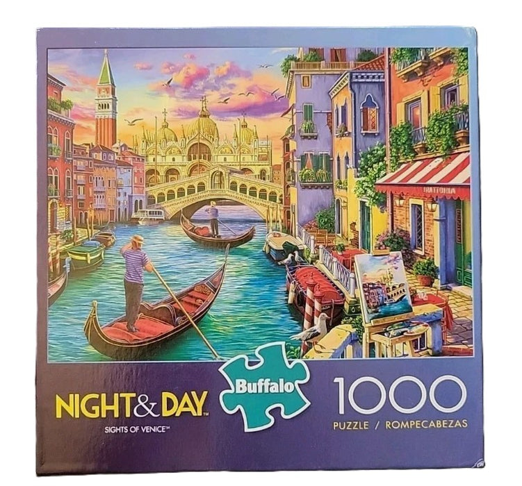 Buffalo Games Night and Day: Sights of Venice Puzzle Jigsaw Puzzle - 1000pc