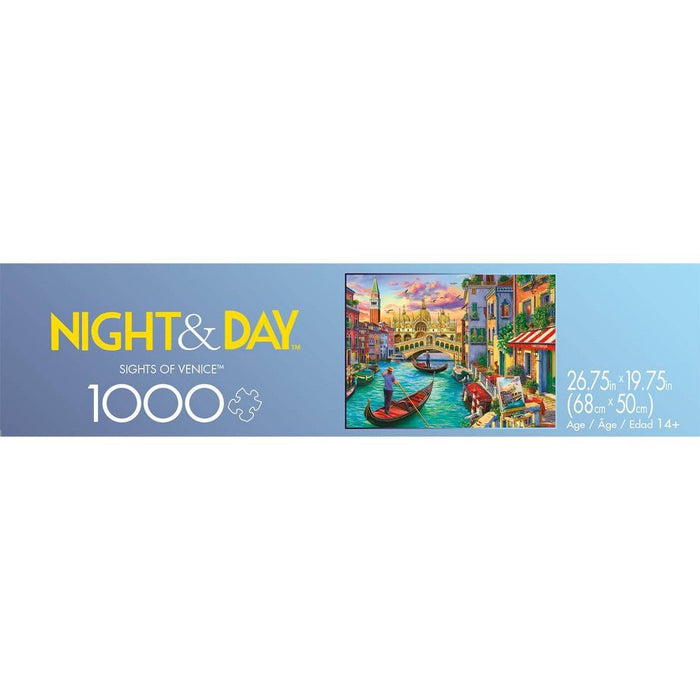 Buffalo Games Night and Day: Sights of Venice Puzzle Jigsaw Puzzle - 1000pc