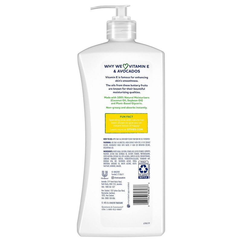 St. Ives Daily Hydrating Vitamin E and Avocado Body Lotion - 21 fl oz