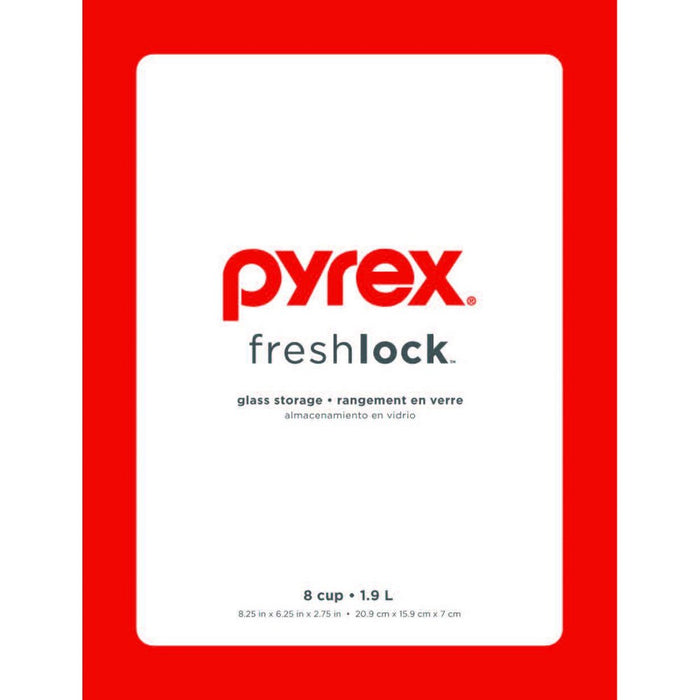 Pyrex Freshlock 8 Cup Rectangle Food Storage Container