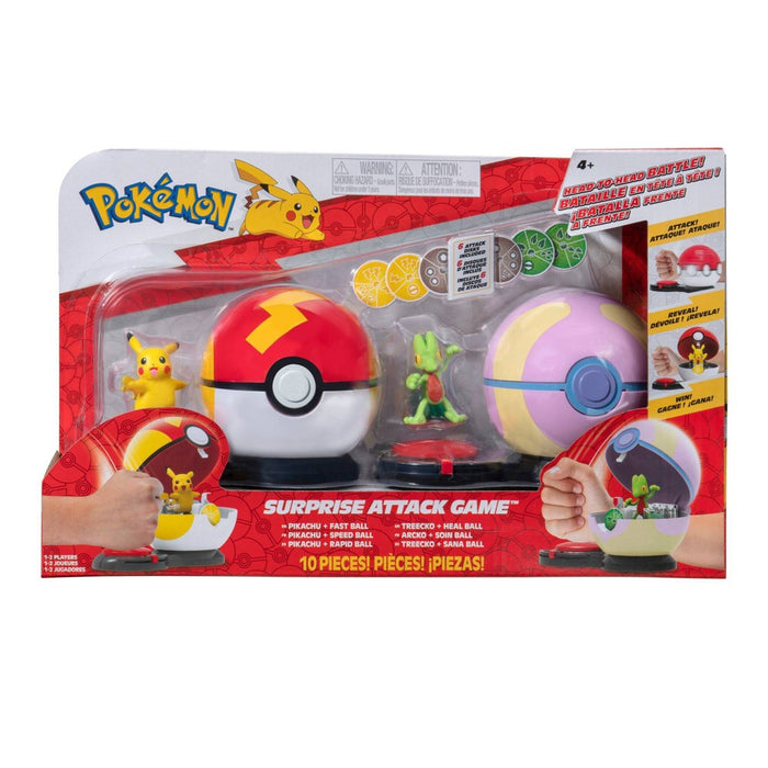 Pokemon Pikachu with Fast Ball vs Treecko with Heal Ball Surprise Attack Game