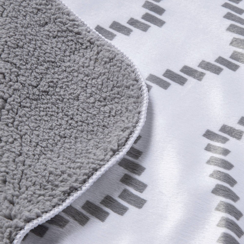 Plush Velboa Baby Blanket - Cloud Island Chevron
