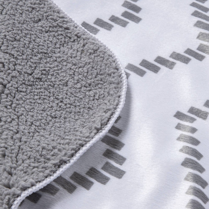 Plush Velboa Baby Blanket - Cloud Island Chevron