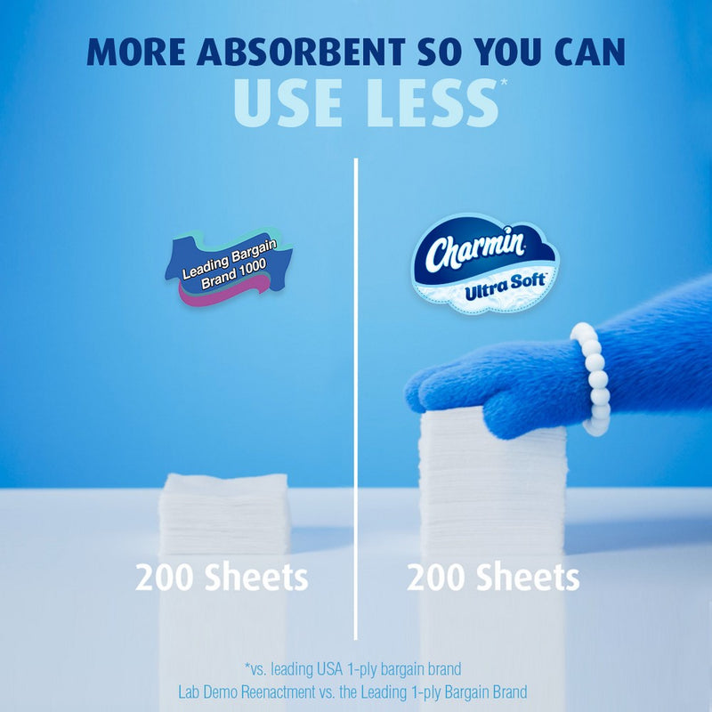 Charmin Ultra Soft Toilet Paper - 12 Super Mega Rolls